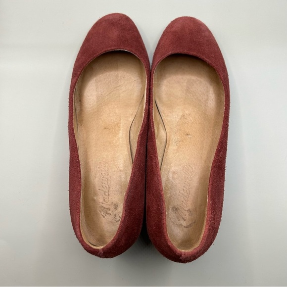 Madewell Ella Suede Pumps Size 6.5 but fits a bit larger so 7 W Burgundy GUC - Picture 6 of 10
